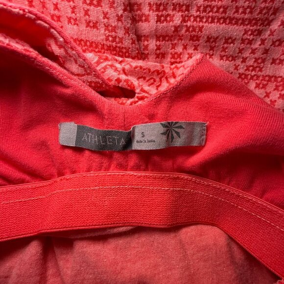 Women's S Athleta Watermelon Pink Pattern Knotted Nanda Dress - Picture 7 of 9